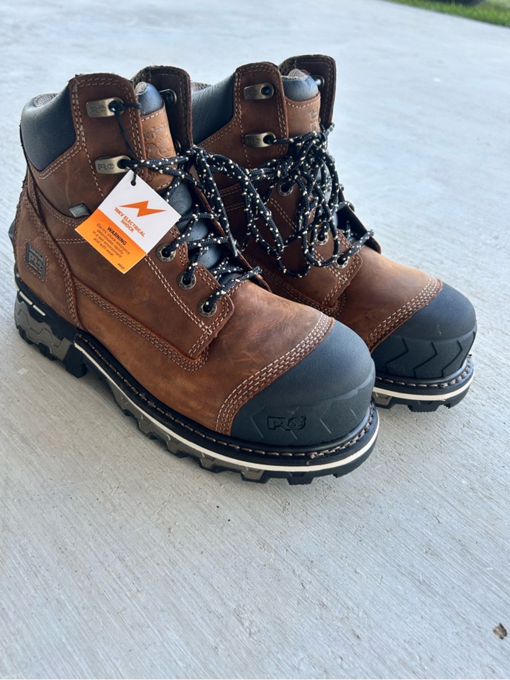 Timberland PRO Brown Work Boots with Black Toe